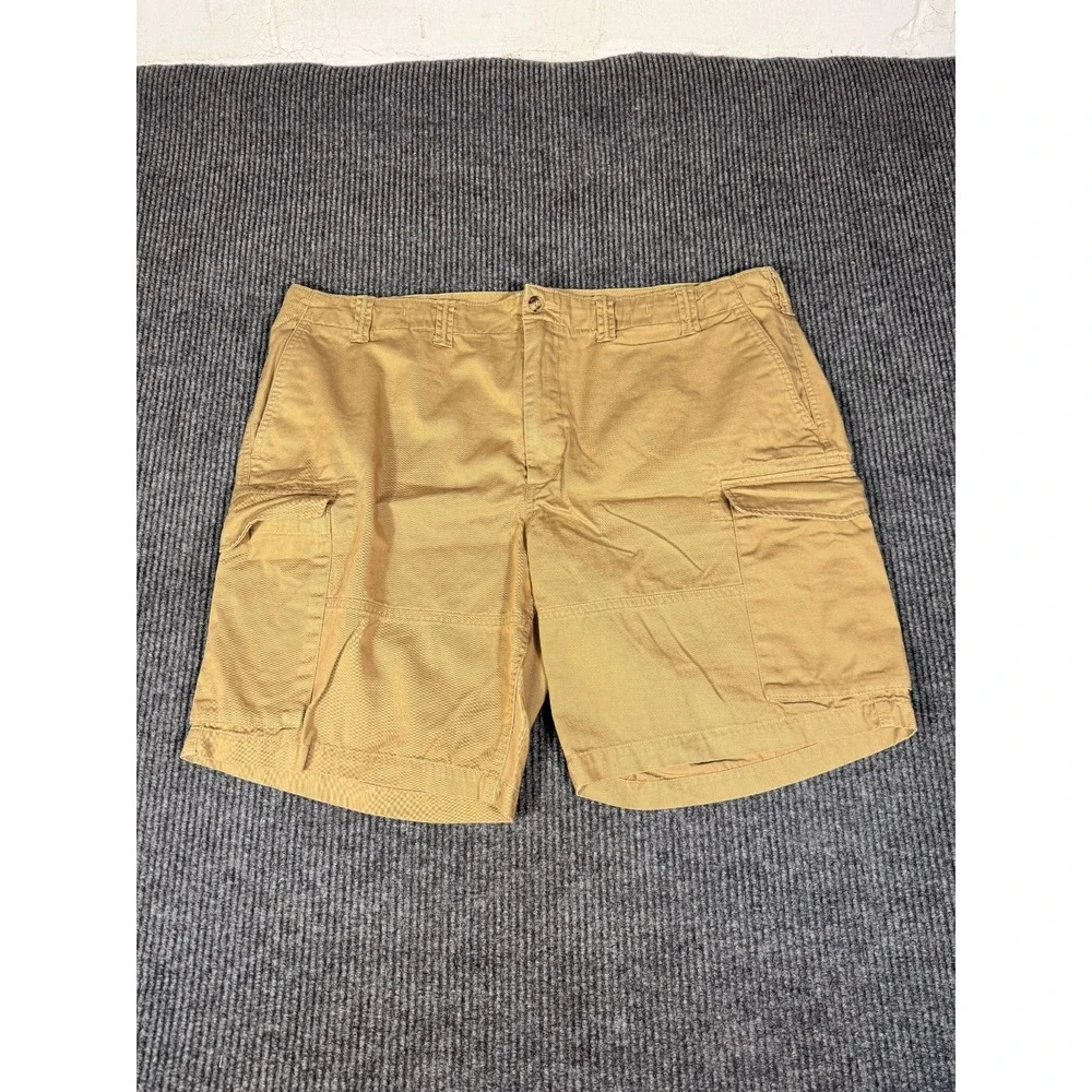 Polo Ralph Lauren Cargo Chino Baggy Shorts Men Size 44 44B Khaki Relaxed Fit Tan